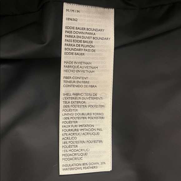 New Men’s Eddie Bauer Parka Down Jacket, M - Picture 5 of 5
